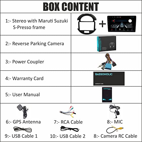 Image of 9 inch Android 10 Car Stereo for Maruti Suzuki S-Presso | 2GB RAM 32GB ROM | Full HD Touchscreen | WiFi GPS Bluetooth | Coupler Fit | Gorilla Glass | Reverse Parking Camera | 1-Year Warranty
