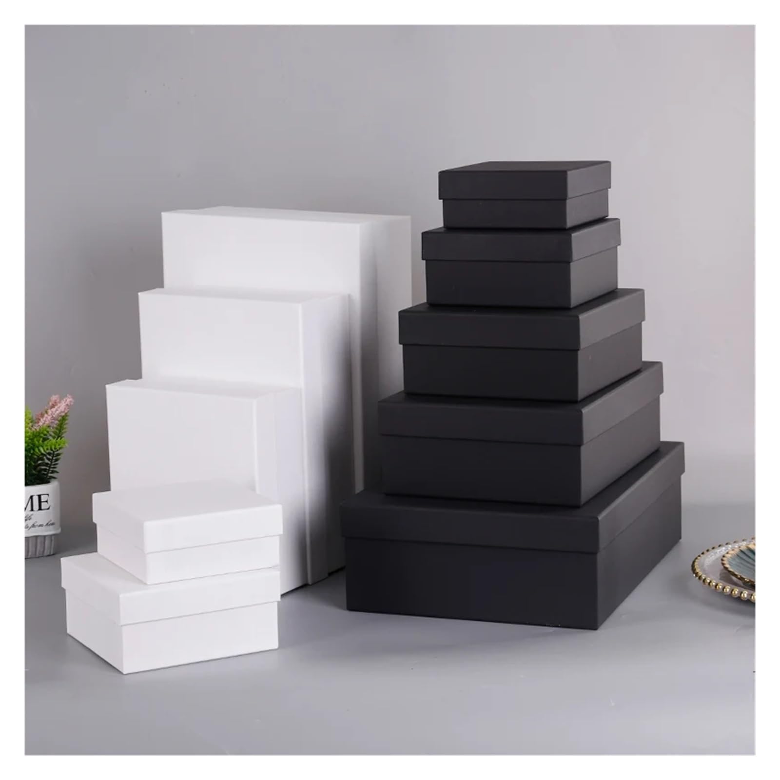 Boîte-cadeau en papier kraft ultra dur épais de 5 pièces pour Mariages,Anniversaires