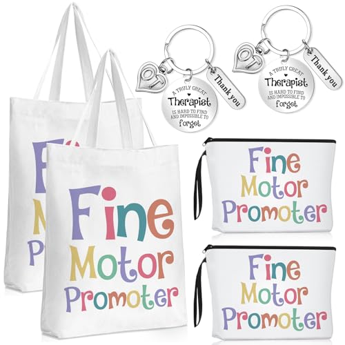 Regalos de terapia ocupacional: kit de bolsa de mano, neceser de algodón y llavero