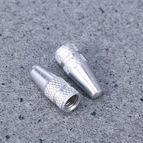 Tapa de válvula para bicicleta Holibanna, 6 piezas, aleación de aluminio, color plata, para válvulas francesas, sellado hermético, antióxido, cubierta contra polvo y lluvia, para bicicletas de carretera y montaña miniatura 7