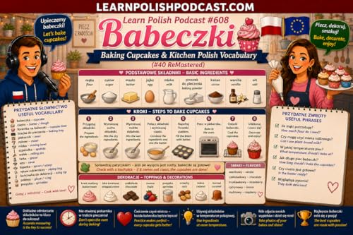 #608 Babeczki - Baking Cupcakes & Kitchen Polish Vocabulary (#40 ReMastered)