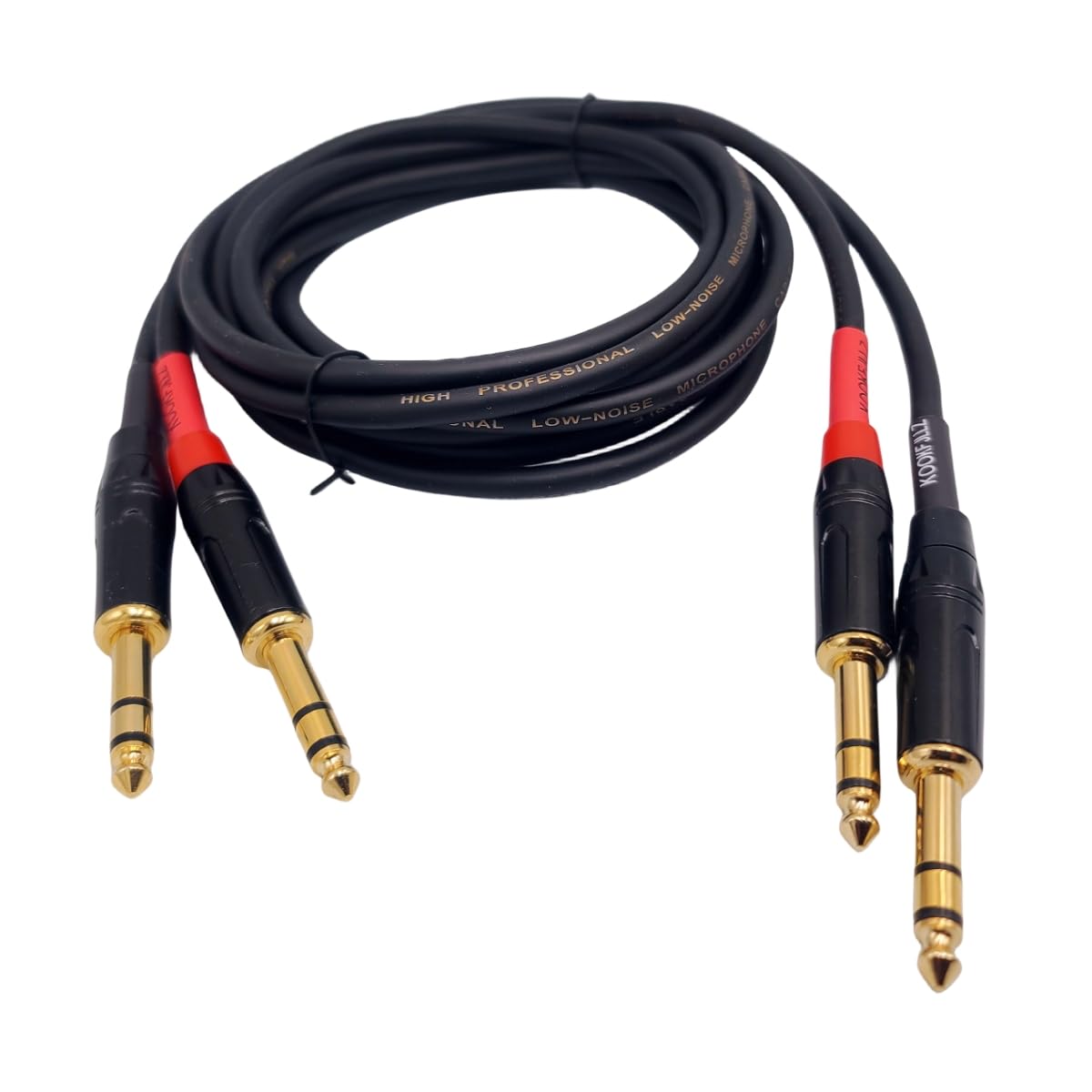 KOOKFJLLZ Speakers Cable, 6 Foot Balanced TRS 1/4”, 2 Pack