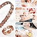 Copper Bracelets for Women Arthritis Lymph Detox Magnetic Bracelet, 100% Solid Pure Copper Bracelet with 3500 Gauss Magnets & Leaves Copper Ring with Adjustment Tool…