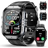 OUKITEL Smartwatch Uomo,1.96" HD Orologio Smartwatch Uomo con Effettua/Risposta Chiamate,120+Modalità Sportive Impermeabile 5ATM, Smart Watch con Monitoraggio del SpO2/Sonno/Contapassi per IOS/Android