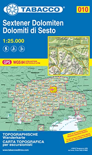 Sextener Dolomiten-Dolomiti di Sesto 1:25.000. Ediz. italiana, inglese, francese e tedesca: 010