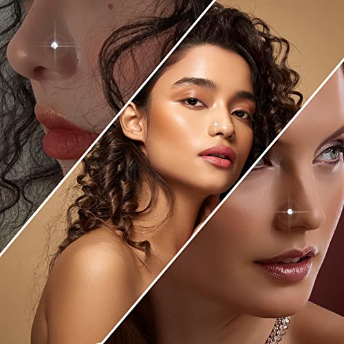 Prjndjw 18G 20G 16G Push in Threadless Nose Rings Stud Earrings Hypoallergenic Flat Back Surgical Stainless Steel Cubic Zircon Helix/Cartilage/Tragus/Lobe Earrings Lip Labret Snake Bite Jewelry3