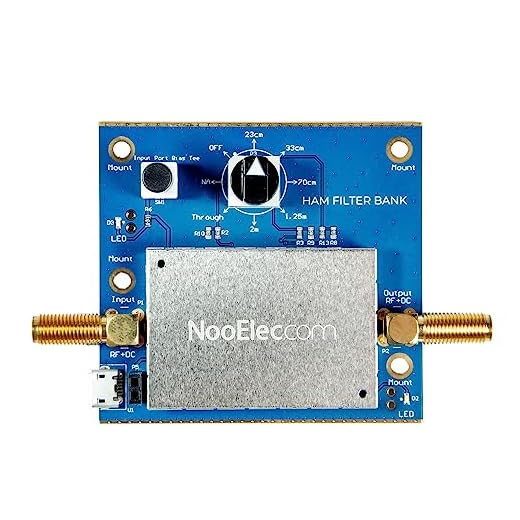 Nooelec Ham Filter Bank Barebones - Módulo de Radio Multibanda con 5 Filtros de Paso de Banda Separados. Funciona en 5 Frecuencias Comunes para Bandas de Radioaficionado 2m; 1,25m; 70cm; 33cm y 23cm