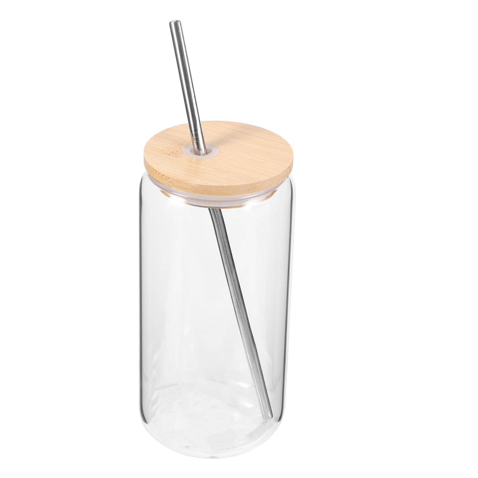 CONGARTENO 1 Set Straw Glass Coffee Cups with Lids Straws Coffee Mug with Lid Espresso Cup Juice Bottles Coffee Mugs Drinking Glasses Clear Coffee Mug Water Glasses Glass Cup for Drinking