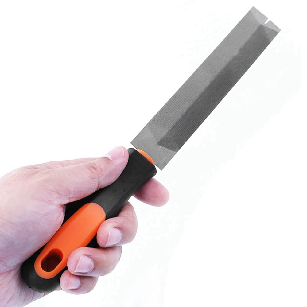 Lima per sega da potatura da 15,2 cm, in acciaio T12, raspa a denti fini, per carpenteria, lavorazione del legno, utensile manuale con manico