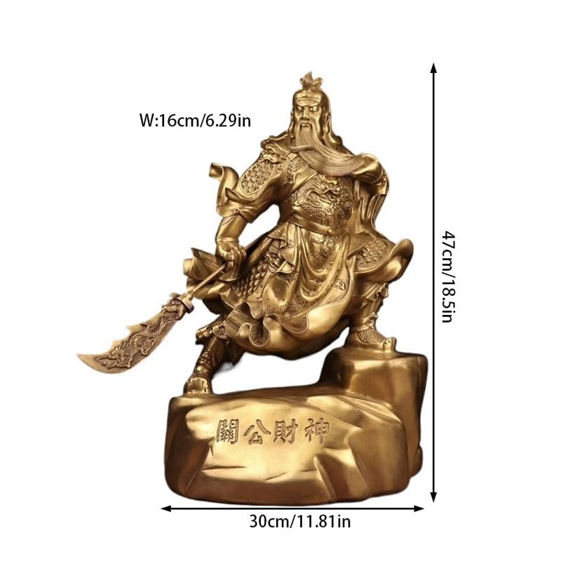 Figurka Buddy do wnętrz mosiężne rzemiosło Guan Gong ozdoby posąg Buddy Bóg bogactwa kasa sklepowa Feng Shui dekoracja medytacyjna statuetka buddy rzeźba