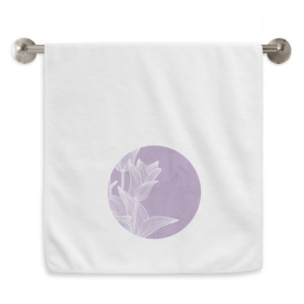 Serviette fleur tulipe 13x29 pouces blanche moelleuse pour le visage