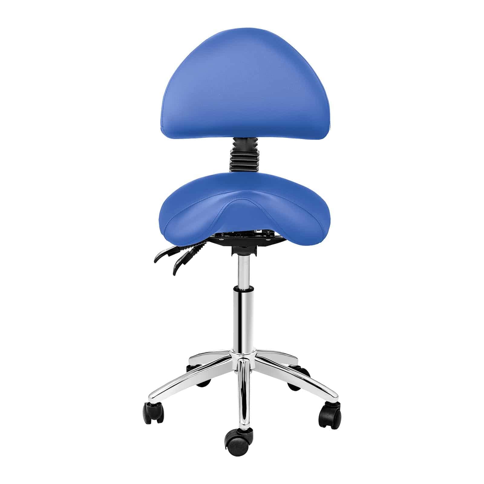 Physa Siège-Selle Ergonomique Assis Debout Berlin Blue 90-120° 55-69 cm 150 Kg Pivotant Roulettes