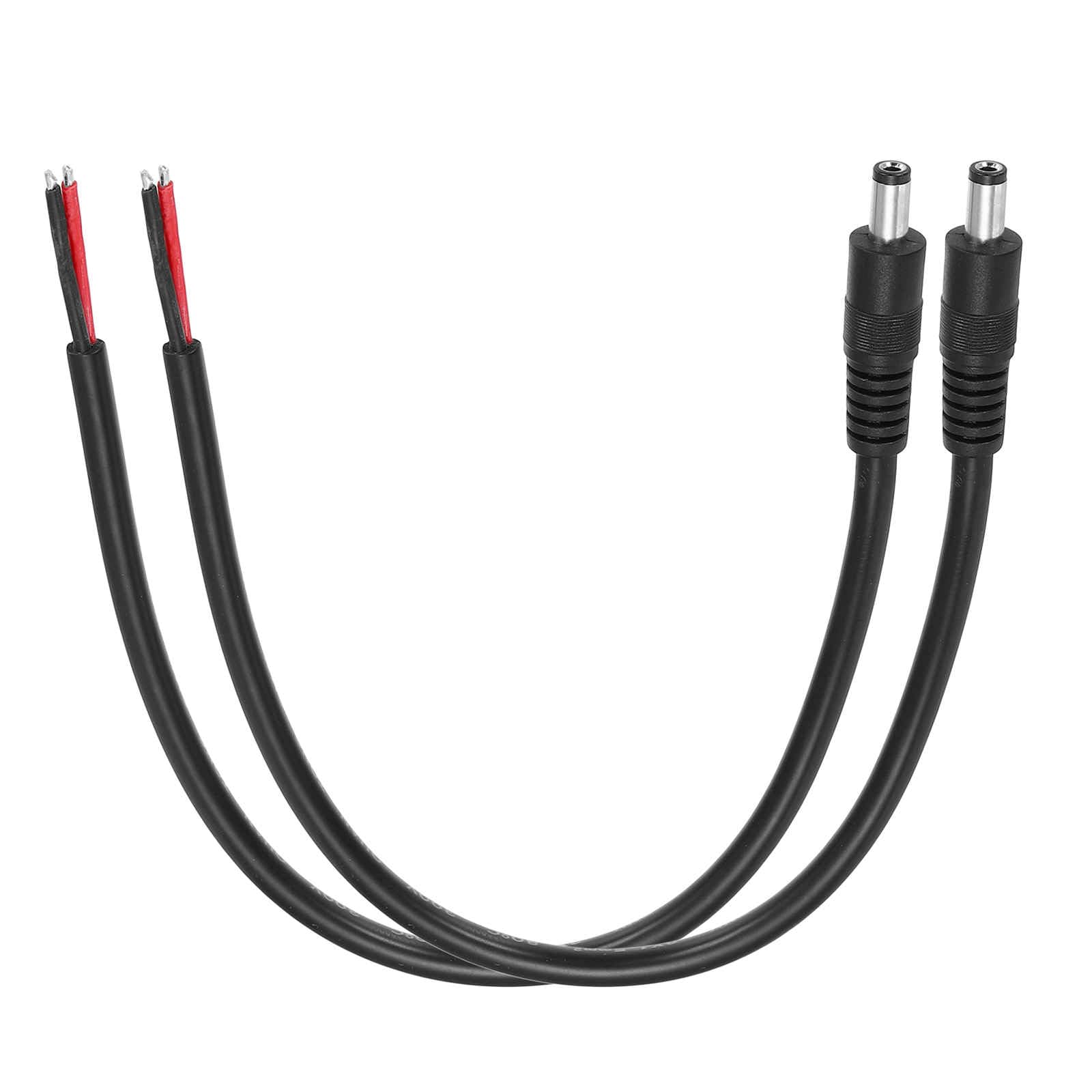Conector macho de 5,5 mm x 2,5 mm a cable desnudo para proyectos de hogar 7
