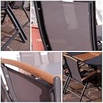 ALEOS Trinidad Gartengarnitur Aluminium Teak Anthrazit