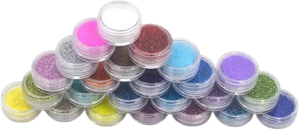 m24 Bottle Random Mix-24 Bottles 24 Color Glittering Powder for Fly Tying Materials Fly Fishing Nymph Skin Spairkling Flashing Powder Glitter