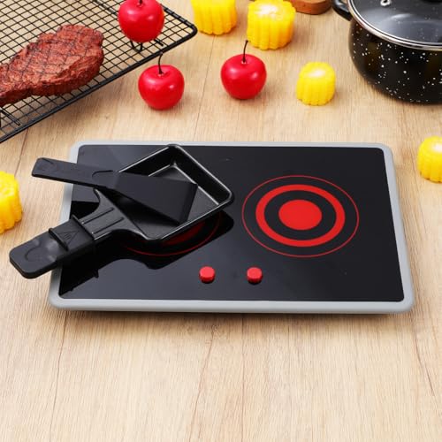 Totority Kids Play Kitchen Appliance Toy Realistic Induction Stove with Sound & Light Play Kitchen Stove Top for Toddlers Portable Pretend Burner for Indoor Outdoor - image 5