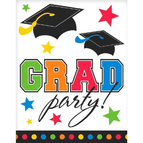 Grad - Inviti per feste di laurea, 12,7 x 10,2 cm, confezione da 50.