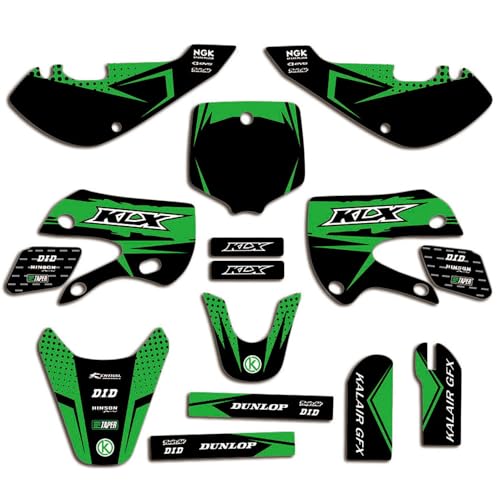 ENARUI Kit Deco Autocollant pour Kawasaki 110 KLX KLX110 2000-2009 et 65 KX KX65 2000-2023