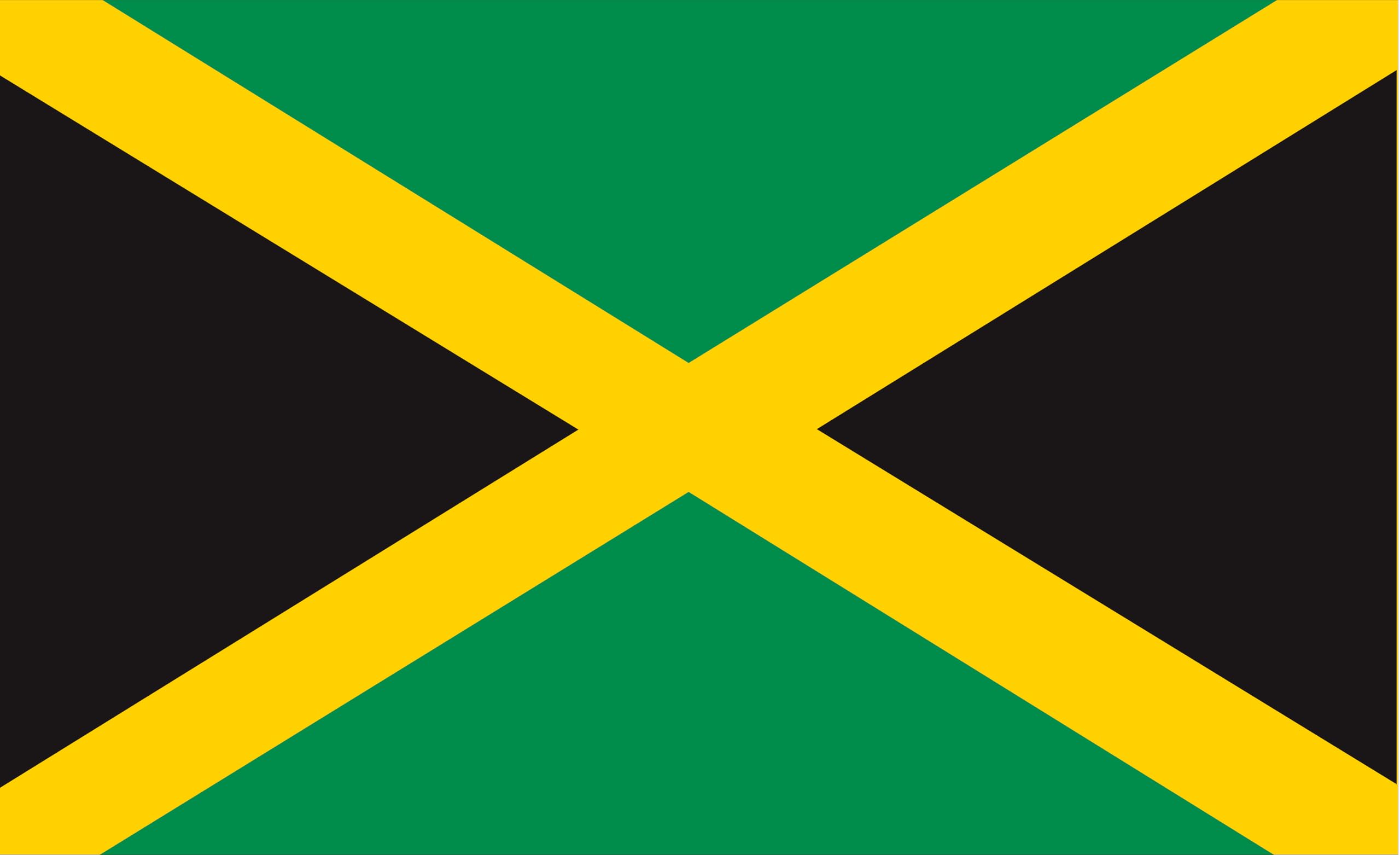 Drapeau de la Jamaïque officiel 150x90 cm aux couleurs nationales vert jaune noir