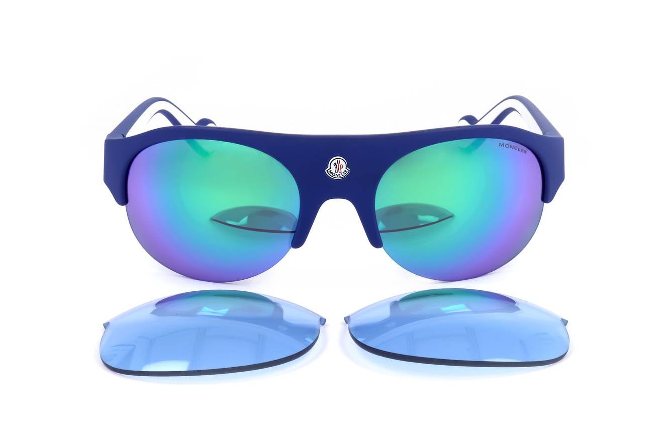 Moncler ML0050 92X 60 Frames, Blue (Blue), 60 Unisex-Adult, Blue