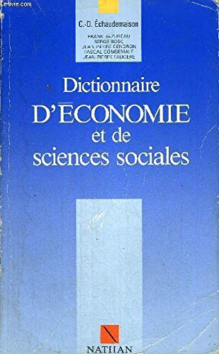 Télécharger Dictionnaire d'économie et de sciences sociales PDF