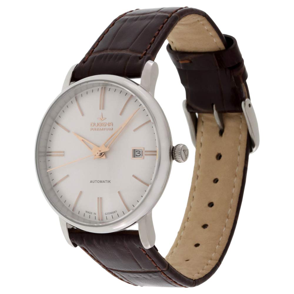 Dugena Herren Automatik-Armbanduhr, Saphirglas, Uhrwerk mit 24 Steinen, Festa Klassik
