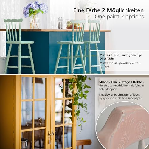 Viva Decor Chalk-Paint - Powder Pink - Rosa 250ml - Kreidefarbe für Möbel, Wand und Deko, Mattes Finish, Hochpigmentiert… – Ansicht 6