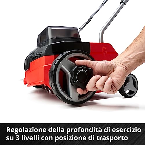 Einhell GC-SC 36/31 Li-Solo Scarificatore Arieggiatore Power X-Change (36V - 2X18V, Largh. 31 Cm, 8 Coltelli Doppi, Ruote Anter. 18 Cm, Ruote Post. 10 Cm, Senza Batteria E Caricabatteria) - 9