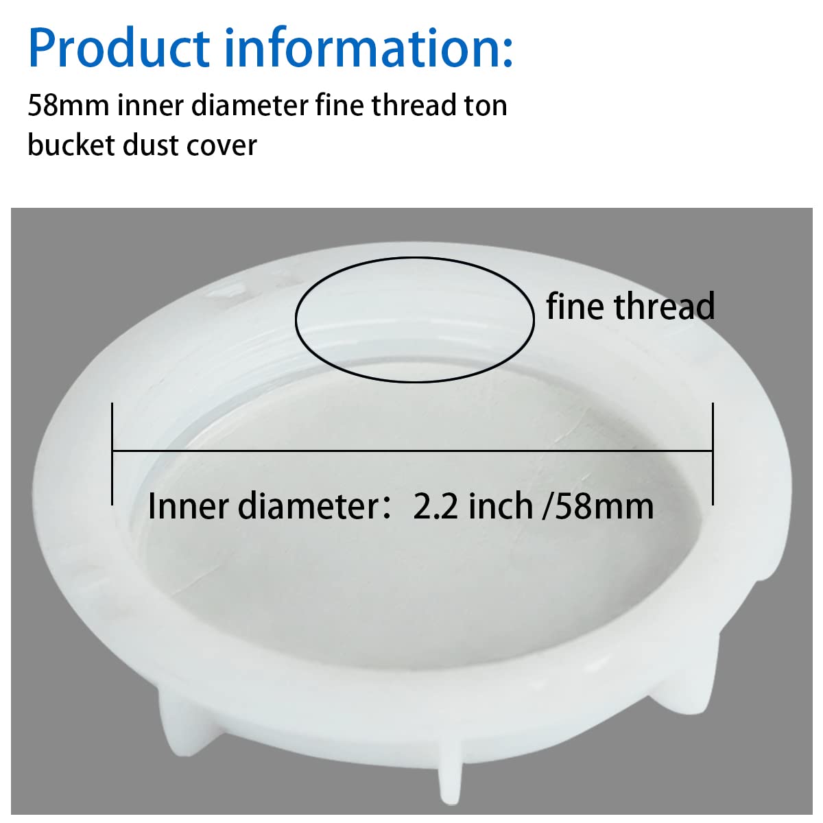 2inch IBC Tote Valve Dust Cap Water Tote Cover Lid Cap Fine Female Thread 58mm ID 5Pieces