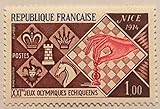  1974. Authentique Timbre de Collection Neuf **. France No 1800. par des Livres Express. Jeux d\'échec