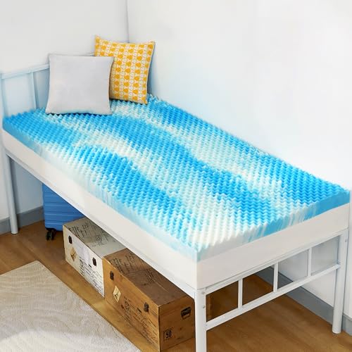 SINWEEK 2 Inch Egg Crate Memory Foam Mattress Topper Twin XL, Twin Extra Long Mattress Pads for