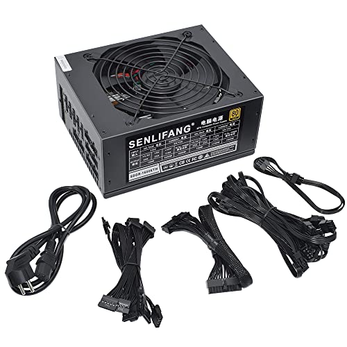 Fuente de alimentación minera modular 1800 W 110 V-220 V ATX PC Antminer PSU soporta 6 GPU para Bitmain Ethereum Bitcoin Miner Rig, Power Supply viene con enchufe europeo