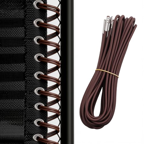 CHXLQQX 4PCS Replacement Cord for Zero Gravity Chair, Universal Elastic Cords for Reclining Lounge, Patio, Lawn, Beach and Outdoor Chairs, Repair Loose or Sagging Seats (Brown)