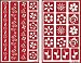 Over 'n' Over Reusable Self-Stick Etching Stencil for Glass (or Stamping) - Bundle of Two Sets - Floral Borders 2 & Flowers