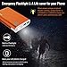 Jackery External Battery Charger Giant+ 12000mAh Power Outdoors Dual USB Portable Battery Charger/External Battery Pack/Phone Backup Power Bank with Emergency Flashlight for iPhone, Samsung-Orange