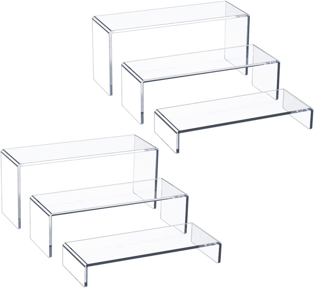 Parikshit Sublimation Display riser stand for jewellery cosmetics living room food items toys shop acrylic transperent Kitchen L shaped Organisor 3 different sizes