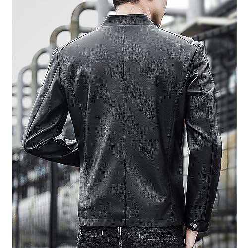 Chaqueta liviana de cuero para hombre miniatura 5