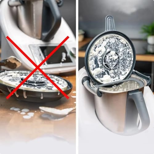 Miniatura 8 de Drocodo Tapa Compatible Con Thermomix Tm5 Tm6 - Incluye Junta De Silicona Para Un Sellado Adecuado Cepillo Especial Para Una Limpieza Impecable - Tapadera Fabricación De Vanguardia