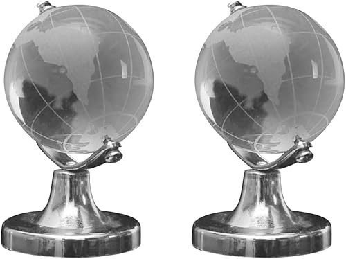 NOLITOY Globo de cristal, mapa del mundo, globo de cristal, globo de cristal para escritorio, decoración de globo educativo, modelo de globo de