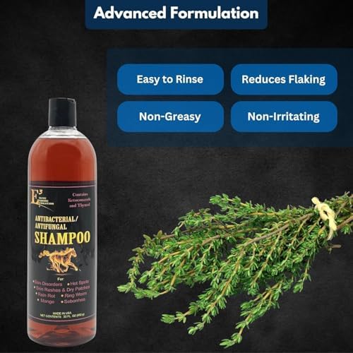 E3 Elite Equine Evolution Grooming Bundle - Special Formula Deep Cleansing Shampoo for Horses and Dogs, 32 oz and 8 oz Combo Pack - 4