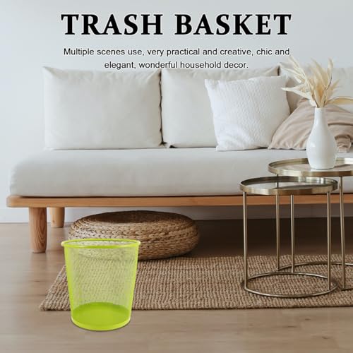 Image of Ciieeo Mesh Trash can 11 Inch Metal Wire Wastebasket Lightweight Open Top Small Bathroom Office Bedroom Waste Bin Home Organization