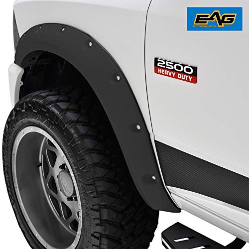 Eag Front And Rear Fender Flares 4Pc Pocket Rivet Style Fit For 10-17 Ram 2500/3500 #TOP1