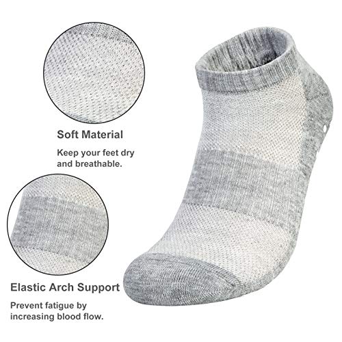 Non Slip Yoga Socks For Women 6 Pairs Ankle Low Cut Pilates Barre Socks With Grips,Multicolor #TOP3