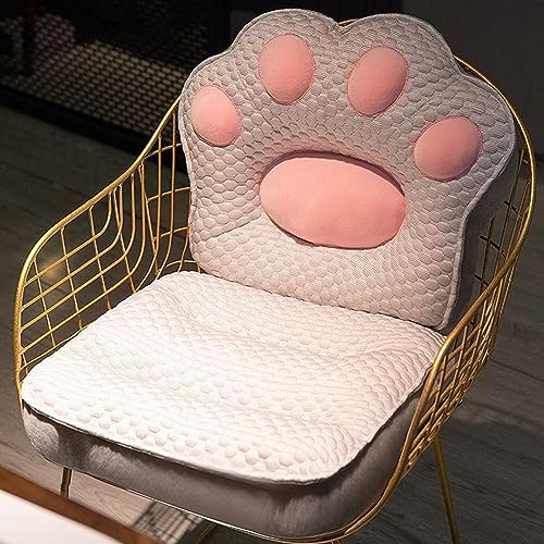 冷感クッション 夏用 クッション 背もたれ 肉球デザイン 猫 低反発 可愛い 背当て 座布団 椅子用 車椅子用 在宅勤務 暑さ対策 ひんやり 柔らかい 学校 自宅用 蒸れない 美尻 座り心地 クッションカバー付 カバー