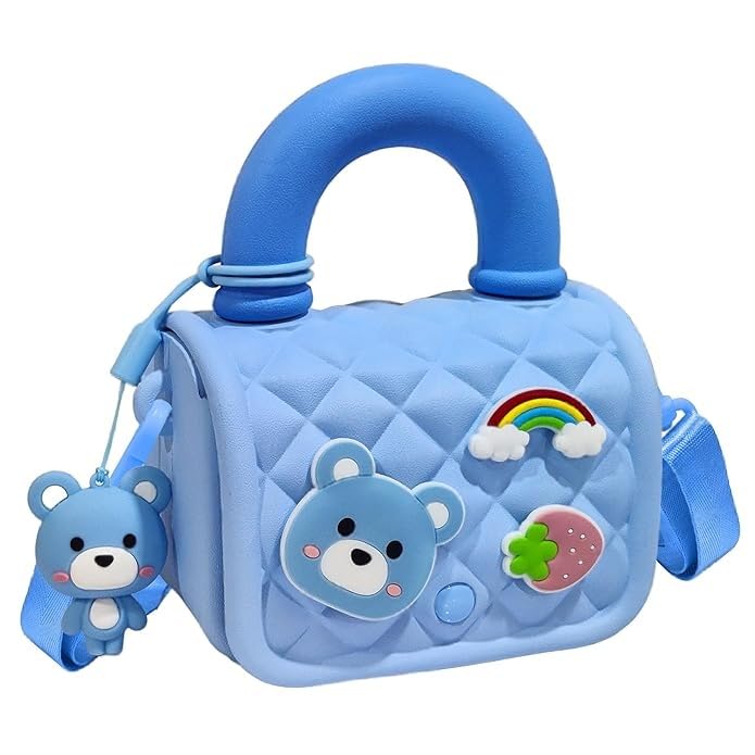 TITEPO Cute Rabbit Design Stylish Cross Body EVA Handbag cum silicone Purse for Girls kids with Adjustable Strap-image-46
