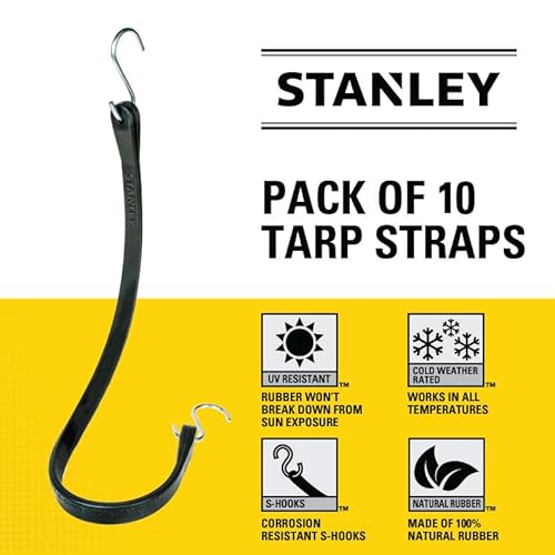 Stanley S300421 Black 21 Inch All-Weather Rubber Bungee Cords thumb #1