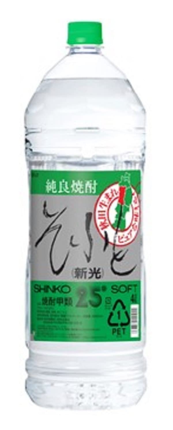 秋田県醗酵 そふと新光 ペット [ 焼酎 25度 秋田県 4000ml ]
