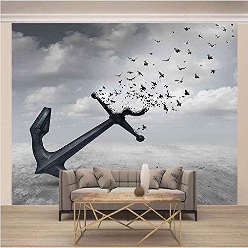 Poster géant mural 3D ancre créative pour ambiance de restaurant