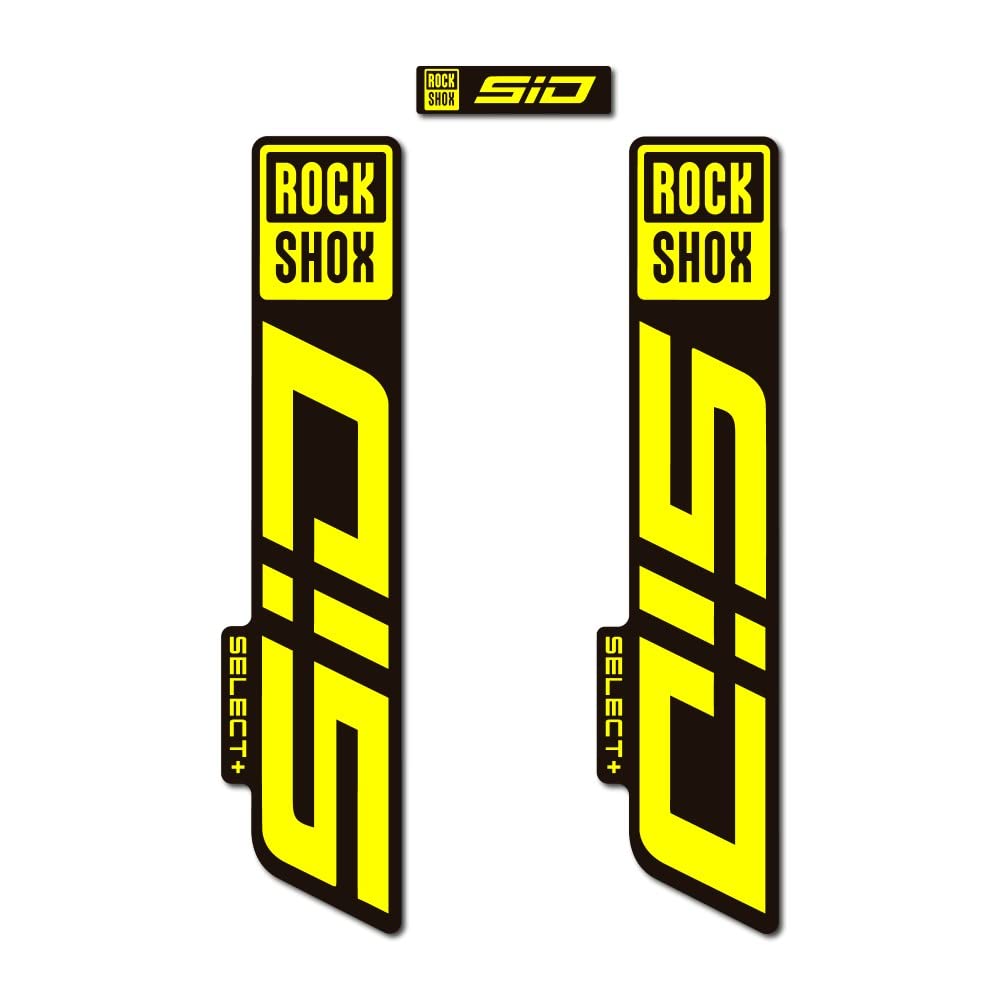 STAR SAM Pegatinas Compatibles con horquilla bici Rock Shox Sid Select + 2020 Amarillo 1 CMT