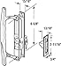 Prime-Line Products C 1197 Sliding Glass Door Handle Set, 6-5/8 in., Diecast, Hook Style, Flush (Single Pack)
